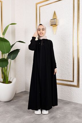 کلاه و ابایا مشکی بچه گانه پنبه پلی استر KADEEM - کد 898086461