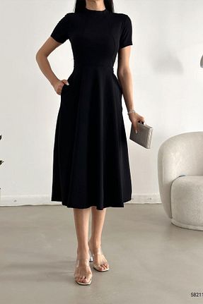 لباس مشکی زنانه کرپ Deafox - کد 315743810