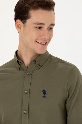 پیراهن سبز مردانه یقه پیراهنی U.S. Polo Assn. - کد 839176550