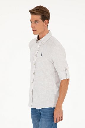 پیراهن طوسی مردانه یقه پیراهنی U.S. Polo Assn. - کد 833114840