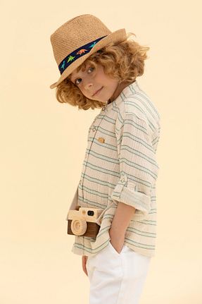 پیراهن سبز بچه گانه پارچه U.S. Polo Assn. - کد 834521001