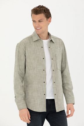پیراهن خاکی مردانه یقه کلاسیک U.S. Polo Assn. - کد 834786776