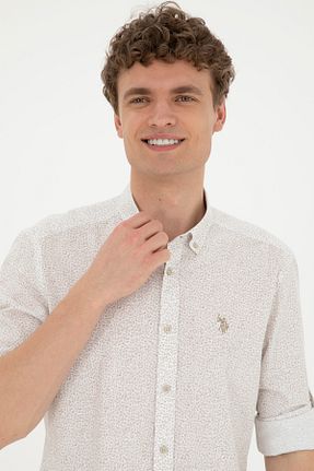پیراهن سفید مردانه یقه دکمه دار U.S. Polo Assn. - کد 833119926