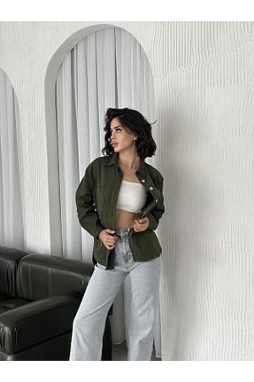 پیراهن خاکی زنانه رگولار HSNGIYIM - کد 897460537