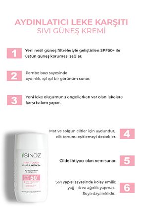 کرم ضد آفتاب صورت SPF 50 + Sinoz - کد 364217304