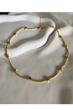 گردنبند جواهر طلائی زنانه روکش طلا gaila design - کد 897461905