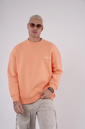 سوئیشرت نارنجی زنانه چاپی Butik - کد 897444661