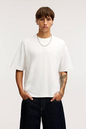 تیشرت سفید مردانه Boxy Pull & Bear - کد 897469631