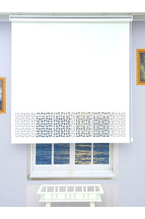 پرده کشوئی سفید کلاسیک Stor ESDEH - کد 872168338
