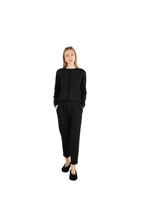 ست بالاتنه و پائین تنه مشکی زنانه بافتنی COLORDS - کد 897484143