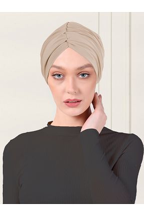 روسری بژ ساده ada sanatsal - کد 762243041