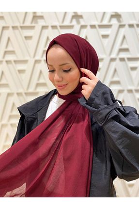 شال زرشکی زنانه پلی استر Armine - کد 764582232