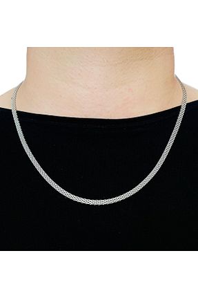گردنبند استیل ( فولاد ) طوسی مردانه استیل (فولاد) Bay hediye - کد 897498487