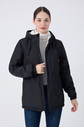 کاپشن مشکی زنانه پارکا firststops - کد 885634446