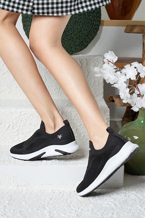 کفش اسنیکر مشکی زنانه بدون بند İmerShoes - کد 266422102