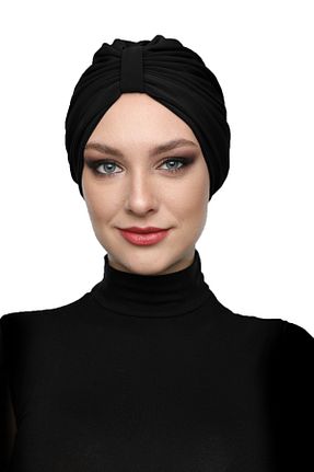 کلاه شنای حجاب مشکی زنانه fidan bone - کد 51142481