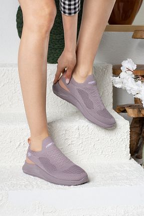 کفش اسنیکر بنفش زنانه بدون بند İmerShoes - کد 266441537
