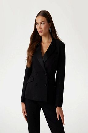 کت بلیزر مشکی زنانه پلی استر Guess - کد 897428285