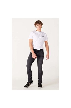 شلوار جین طوسی مردانه پاچه تنگ Wrangler - کد 787560912