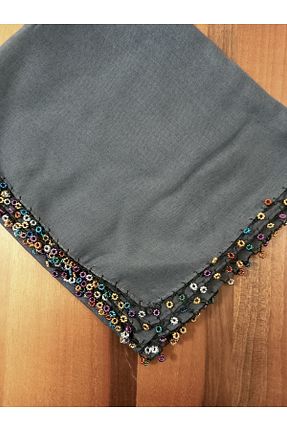 روسری طوسی پلی استر yörük tuhafiye - کد 897584183