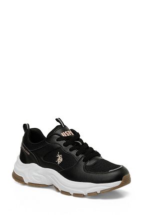 کفش اسنیکر مشکی زنانه بند دار U.S. Polo Assn. - کد 897583587