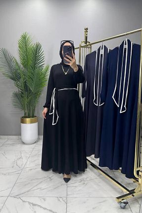 لباس سایز بزرگ مشکی زنانه پلی استر Mercan - کد 898103997