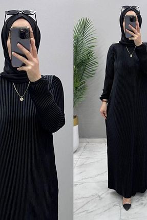 لباس سایز بزرگ مشکی زنانه پنبه ای Mercan - کد 898099582