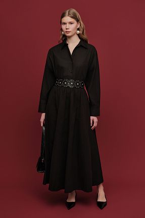 دامن حجاب مشکی زنانه کمر کش دار Manuka - کد 777830832