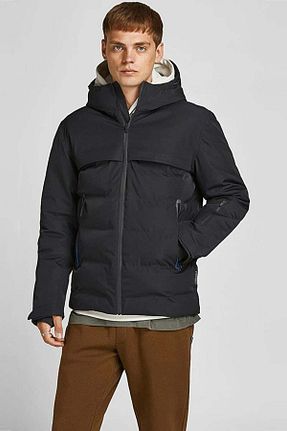 کاپشن مشکی مردانه پلی آمید Jack & Jones - کد 377637400