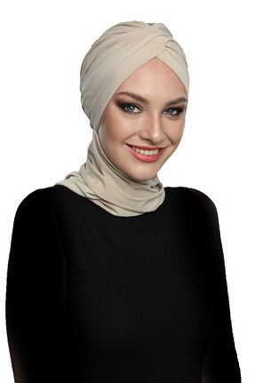 کلاه شنای حجاب بژ زنانه fidan bone - کد 66563028