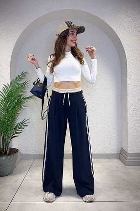 شلوار سرمه ای زنانه پنبه ای Clothing palette - کد 897602161