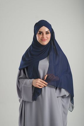 شال سرمه ای زنانه شیفون HÜRREM BONE - کد 897617225