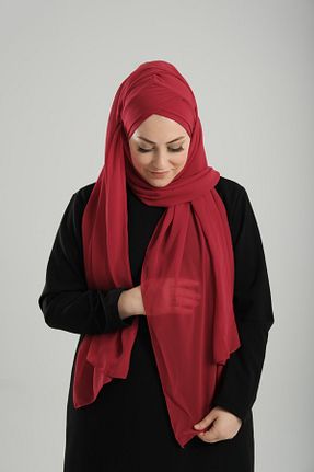 شال قرمز زنانه شیفون HÜRREM BONE - کد 897617143