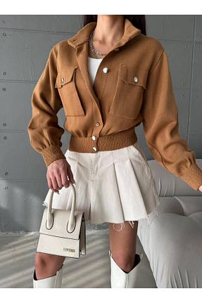 کت قهوه ای زنانه گشاد mazelf - کد 897630800