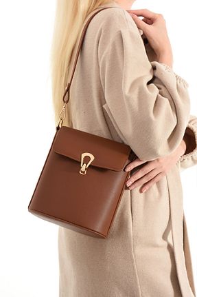 کیف دوشی قهوه ای زنانه چرم مصنوعی byFOX Fashion - کد 897625538