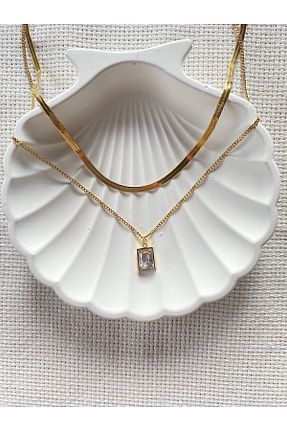 گردنبند استیل ( فولاد ) زرد زنانه استیل (فولاد) Vitastyle - کد 897633775