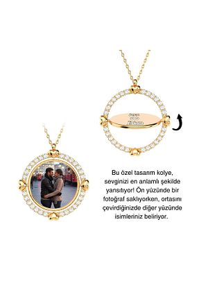 گردنبند نقره طلائی زنانه 925 عیار Indigo Takı - کد 897632740