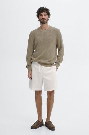 شلوارک و برمودا سفید مردانه Straight Massimo Dutti - کد 897648334