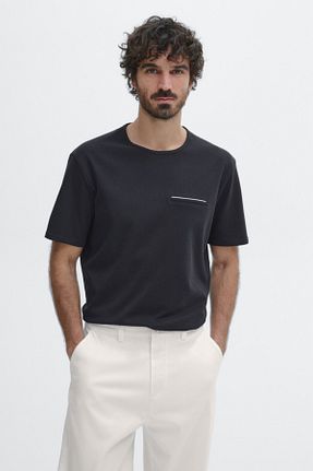 تیشرت آبی مردانه رگولار Massimo Dutti - کد 897649478
