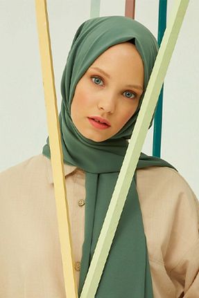 شال سبز زنانه Medine İpeği Genel Markalar - کد 133245655