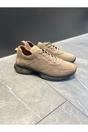کفش اسنیکر بژ مردانه چرم اصل Paulo - کد 897645945