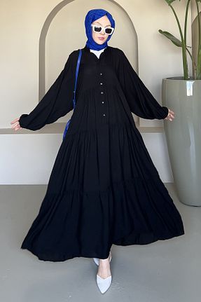 لباس حجاب مشکی زنانه اورسایز Saklı Butik - کد 897679342