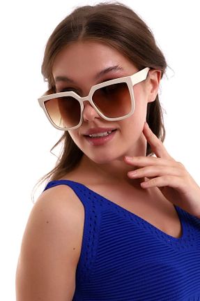 عینک آفتابی قهوه ای زنانه 54 MACERATİ - کد 897680229