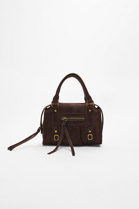 کیف دوشی قهوه ای زنانه پلی استر Stradivarius - کد 897677196