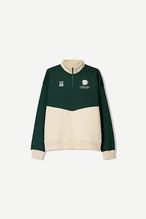 سوئیشرت سبز مردانه ساده Bershka - کد 897681067