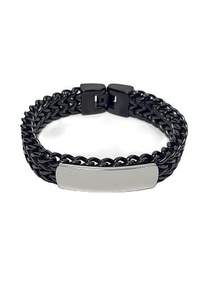 دستبند استیل (فولاد) مشکی مردانه استیل (فولاد) Janti - کد 897732645