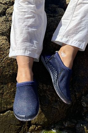 کفش ساحلی سرمه ای زنانه پارچه ای İmerShoes - کد 43852403
