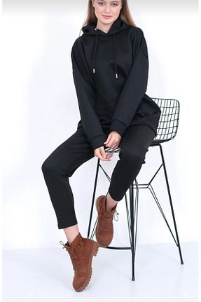 ست بالاتنه و پائین تنه مشکی زنانه بافتنی Butik - کد 897742979