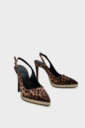 کفش پاشنه بلند کلاسیک قهوه ای زنانه چرم مصنوعی Capone Outfitters - کد 898095882