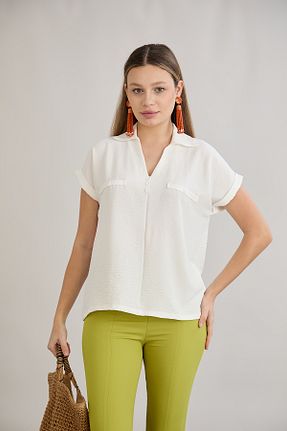 بلوز نباتی زنانه ساده HOFY - کد 897879950